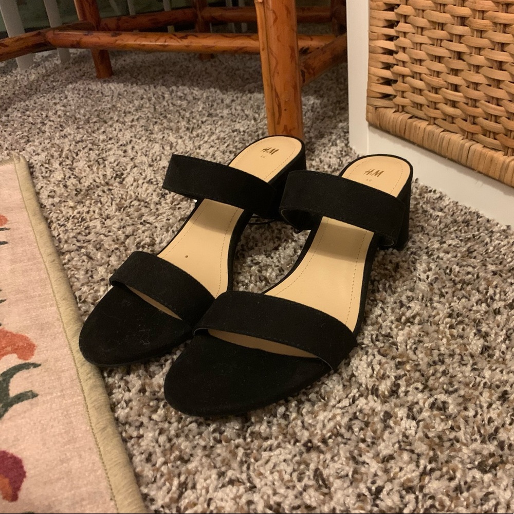 H&M Block Heel Sandals - Black